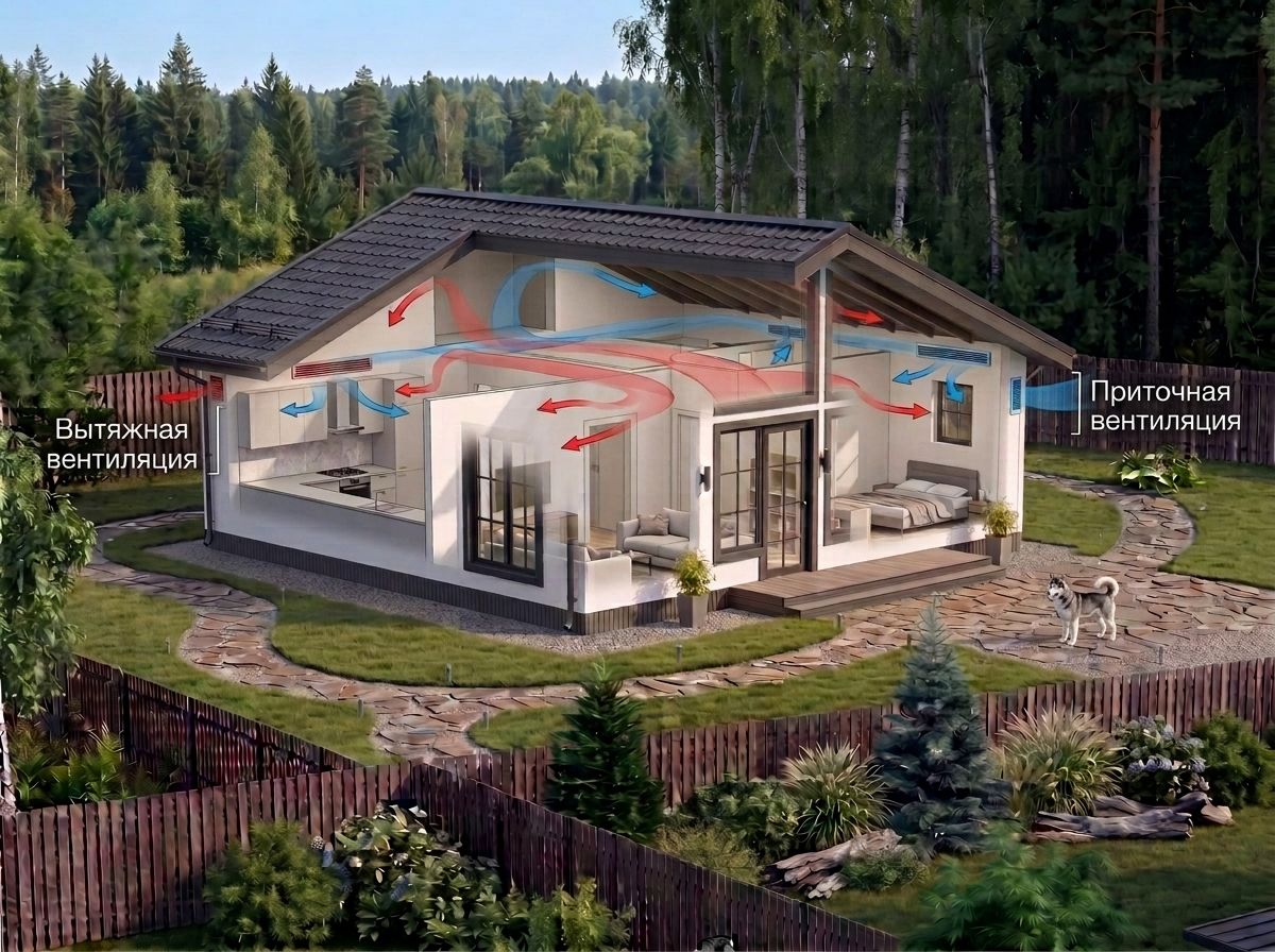 Приточная и вытяжная вентиляция в доме