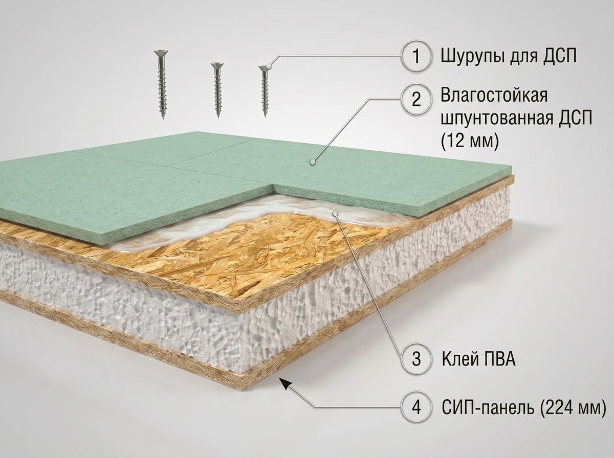 ДСП шпунтованное, 12 мм, влагостойкое